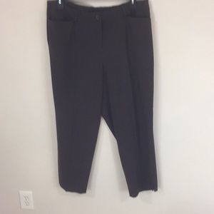 Talbots Brown Tailor Fit Stretch Pants Trousers  Plus Size 18W Petite